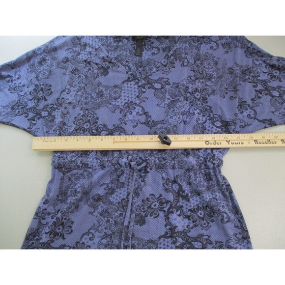 Soma Intimates Nightgown Womens Small Lace Print Dolman Sleeve Drawstring Lounge - Picture 7 of 13